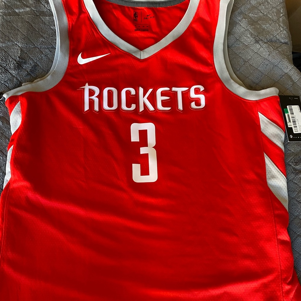 Mens New With Tags Xl Nike Red & Gray Houston Rockets NBA Jerseys.